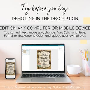 May include: A digital mockup of a printable invitation for a travel-themed event. The invitation features a vintage-style design with a compass, airplane, and the text "The Adventure Begins". The invitation is customizable with text, colors, and photos.
