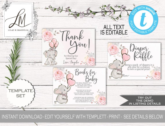 baby shower inserts