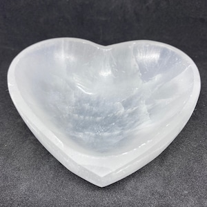 Heart selenite bowl