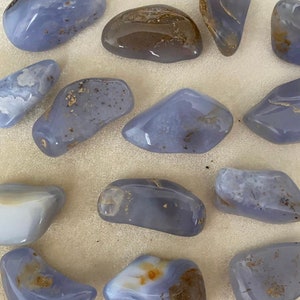 Blue chalcedony Tumble