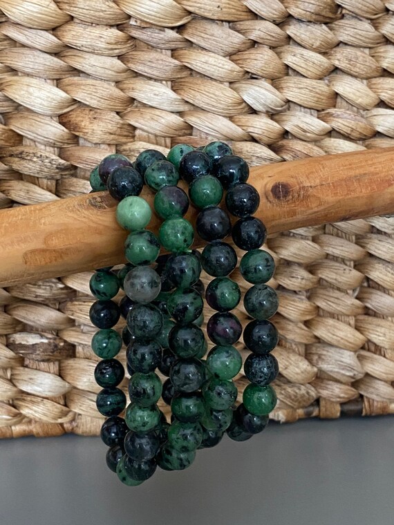 Ruby Zoisite Bracelet Etsy Canada