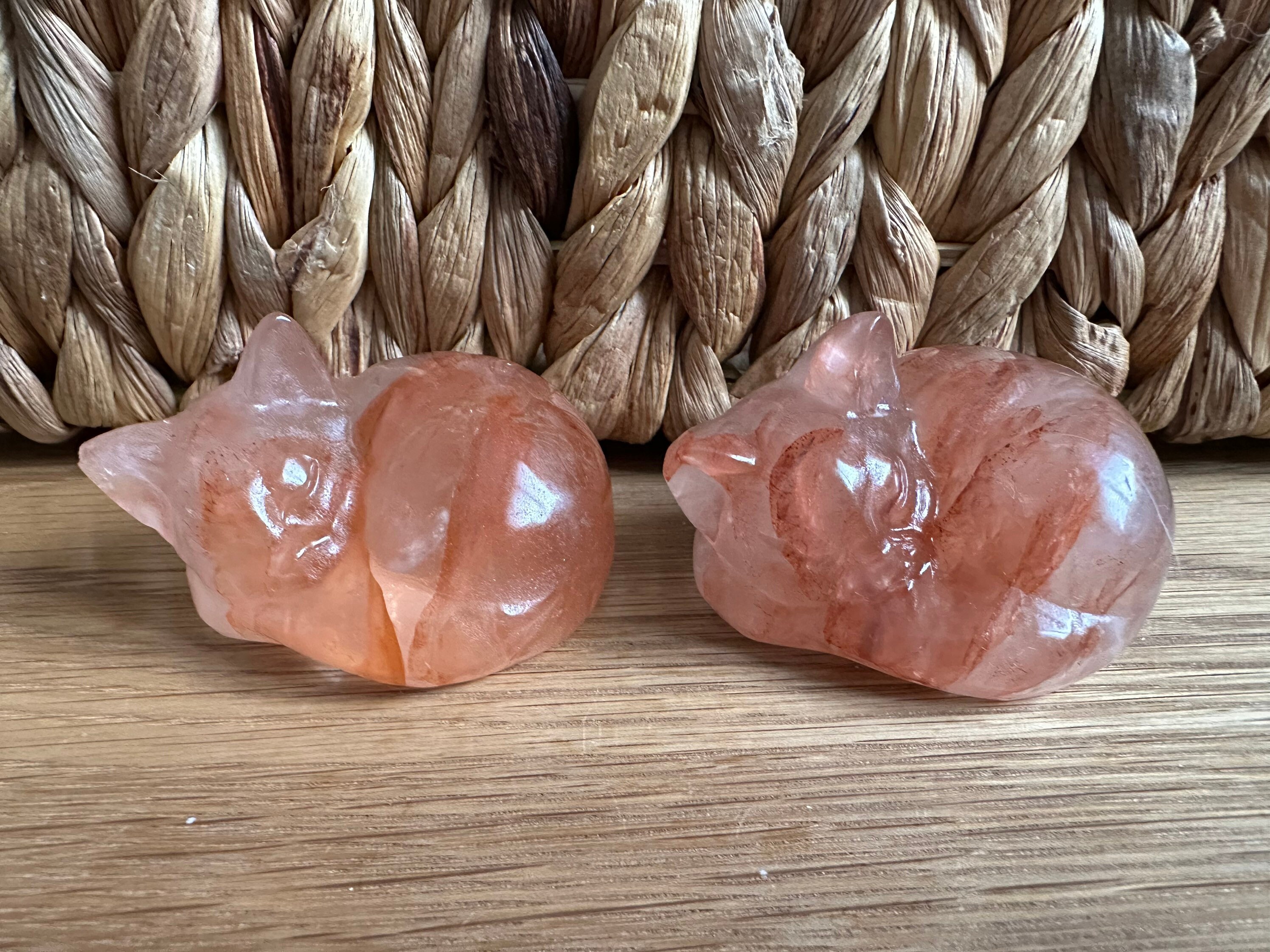 Fire Quartz Sleeping Cat