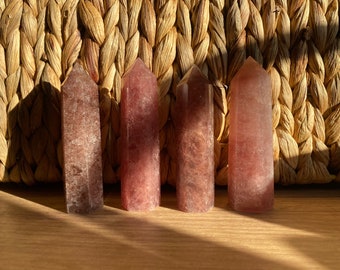Strawberry quartz tower