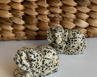 Dalmatian Jasper Dog Carving