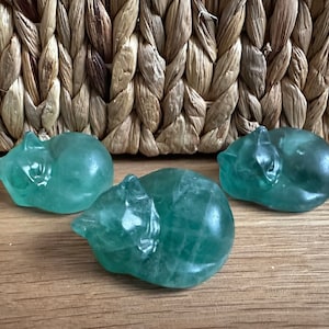 Green Fluorite Sleeping Cat