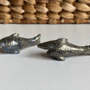 Chalcopyrite and Ocean Jasper Shark Carving