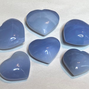 Cœurs de Calcédoine bleus de haute qualité
