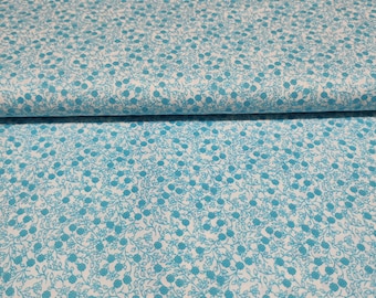 Minimals de algodón floral de 50 cm de Poppy Europe azul y blanco Swafing Munich