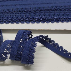elastische veter donkerblauw 15 mm breed navy wasveter rubber koningsblauw