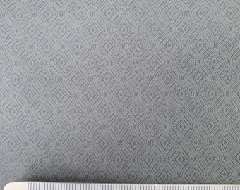 Algodón Dianes Diamond patrón pequeño David Textiles gris antracita gráfico