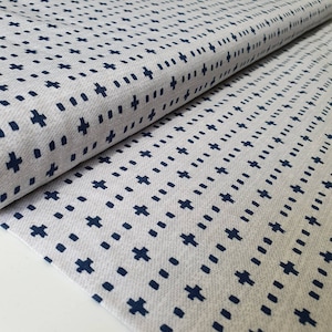 Cotton Weave it alone grey blue Michael Miller graphic