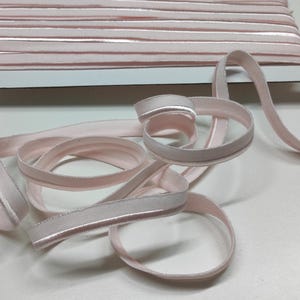 1 m di elastico in pizzo, elastico in jersey rosa chiaro, rosa, 10 mm di larghezza, pizzo per bucato in gomma