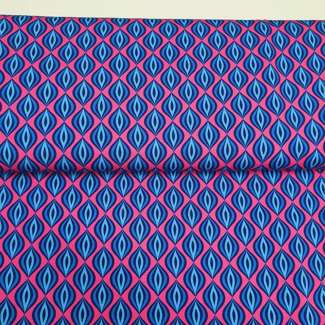 Jersey Very Berry Hamburger Liebe by Hilco Blue Pink