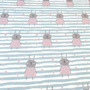 Summersweat Hasi mint pink stripes FVJ Fräulein von Julie