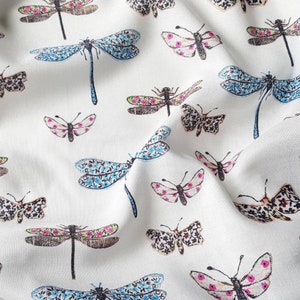 Viscose Dragonfly & Butterfly