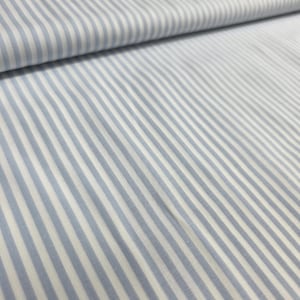Cotton striped blue white 3 mm stripes