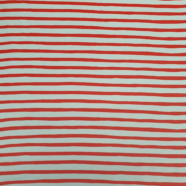 Bio Interlock Saltwater Stripes Streifen rot naturweiß Birch