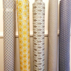 50 cm oilcloth coated cotton for sewing, washable fans, dandelion, leaves, graphic, abstract