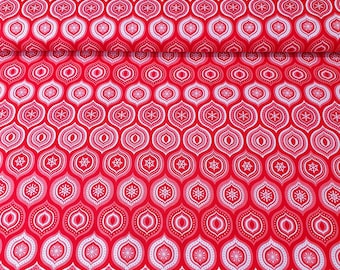 Matrioska alegre de 50 cm con patrón gráfico rojo de Riley Blake