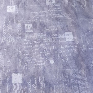 Tessuto decorativo Cartolina blu-grigio