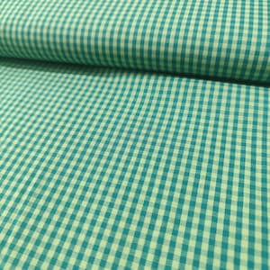 Stoff Karo Dunkelgrün 5x5 Mm - Baumwolle Meterware 145 Cm Breit, 120 G/m², Für Nähen & Deko