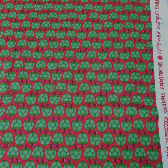 50 cm Jersey MyLeni Apples Lila Lotta Design exclusive Swafing red green