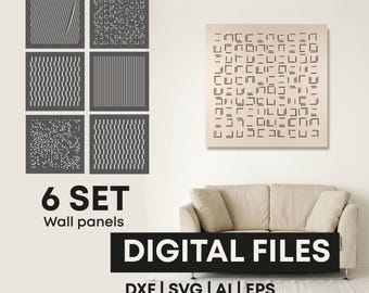 6 Decorative wall panel for CNC Laser cut panel Room divider