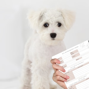 Editable Dog Sitting Instruction Guide | Printable Pet Sitter Template | Petcare Information Sheet | Dog Sitter Planner | Cat Checklist