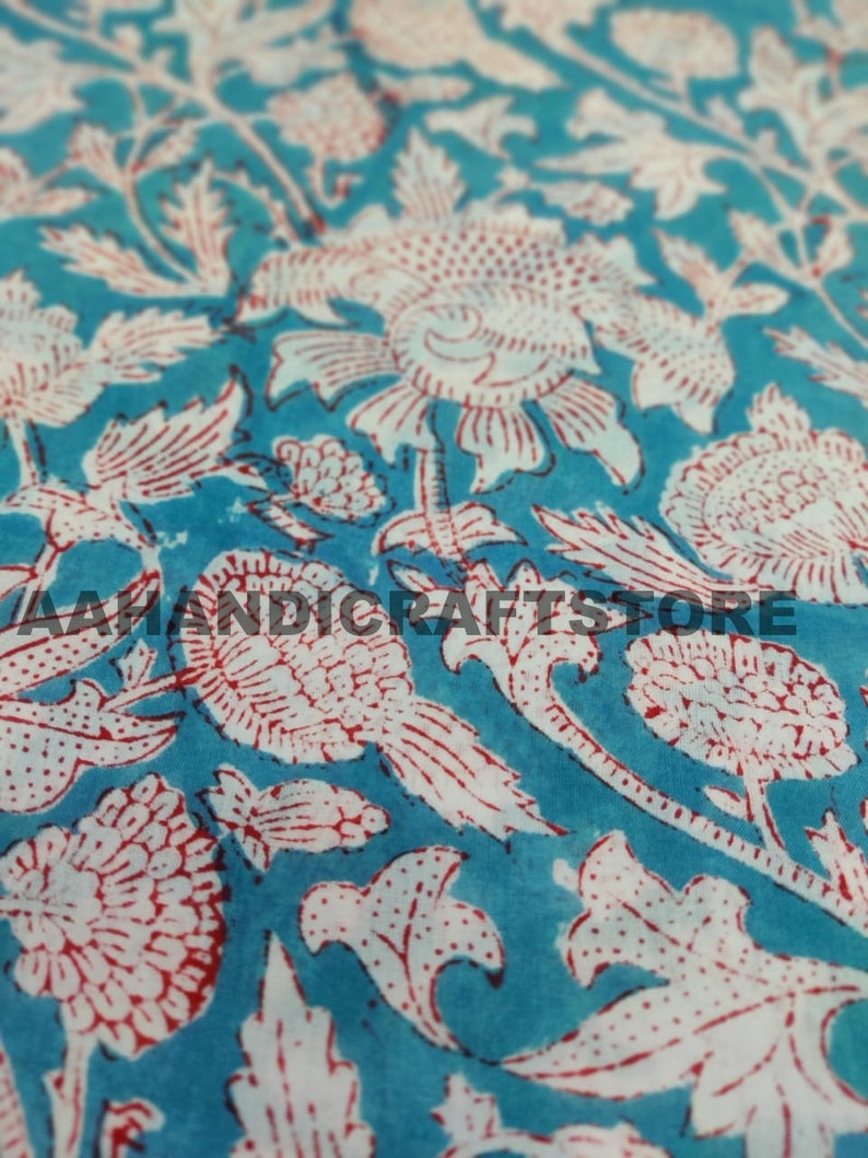 Big Floral Printed Fabric Sold By yard Natural Print India Cotton Fabric For Dress Material Sewing Fabric Beautiful Soft Cotton Fabric