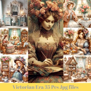 Victorian Era Digital Download,  Victorian Era Jpg bundle, Historical digital download,Digital vintage art,Historic printable art