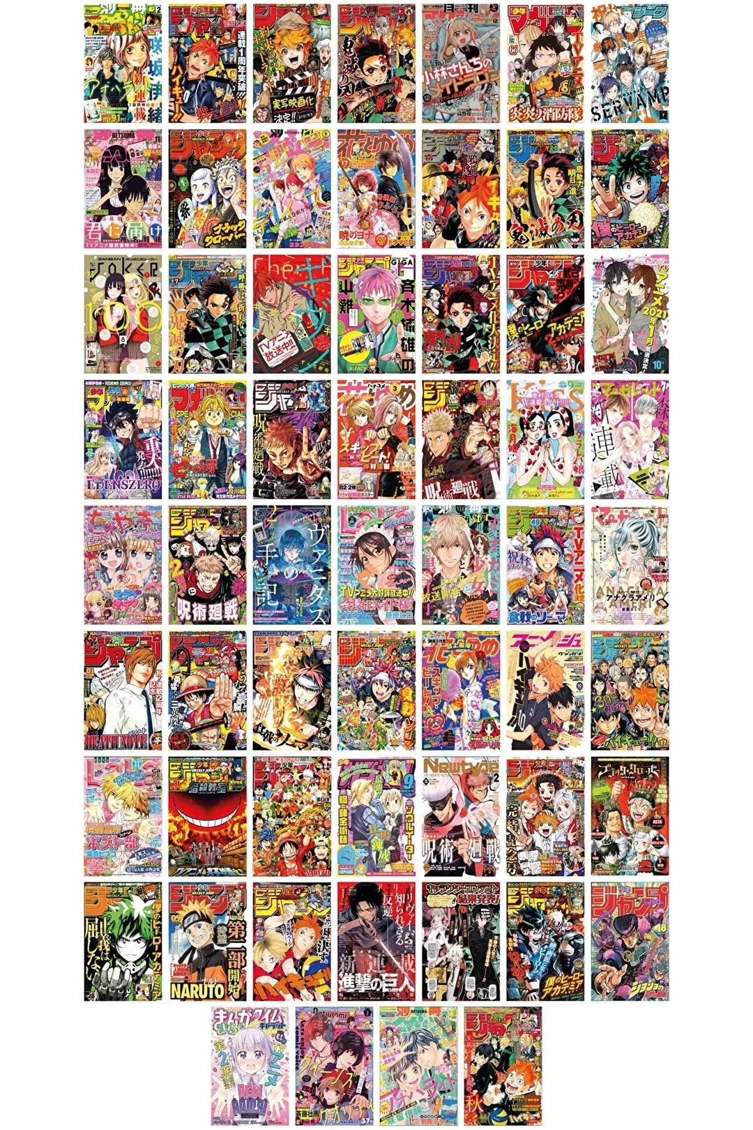 Anime Wall Poster Set Anime Poster Collage Set 60 Pieces Etsy