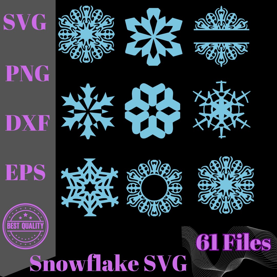 Snowflake SVG Bundle , Snowflakes Cut File Set for Cricut & Silhouette ...