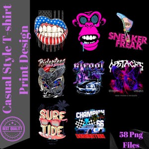 Casual Style T-shirt Design , T-shirt Print Design, T-Shirt Designs Bundle, Tshirt Bundle