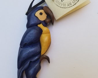 Parrot - Handmade Fabart Wooden Magnet 27 main image 1