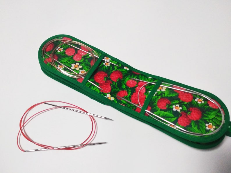 Circular knitting needle case Circular Needles organizer Etsy