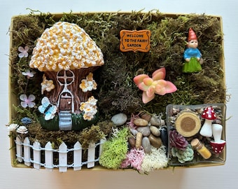Fairy Garden Kit, DIY, Fairy House, Gnomes, Terrariums
