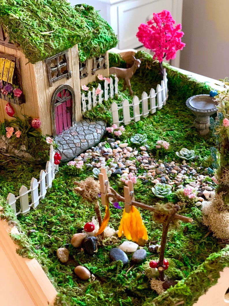 Fairy Garden Fairy Garden House Fairy Fairy Garden Set Fairy Lights DIY Fairy Garden Kit