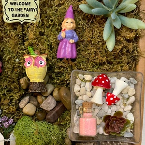 DIY Fairy Garden Kit, Fairy House, Handmade Miniatures, Gnomes, Fairies Bild 2