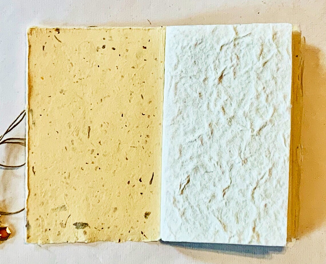 Plant Based Handmade Paper Journal Marigold Etsy