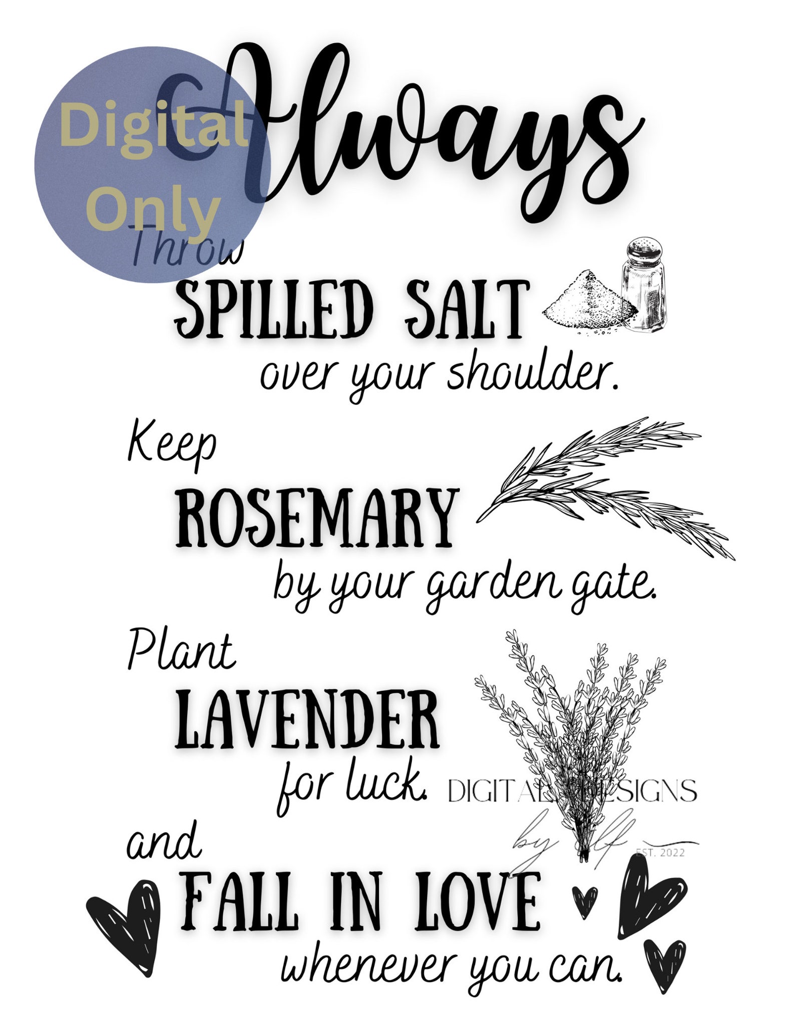 PRINTABLE practical Magic Quote Art/sign Digital - Etsy