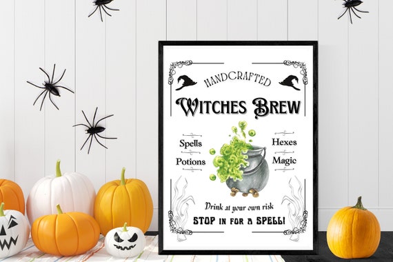 PRINTABLE witches Brew Art/sign Digital Download - Etsy
