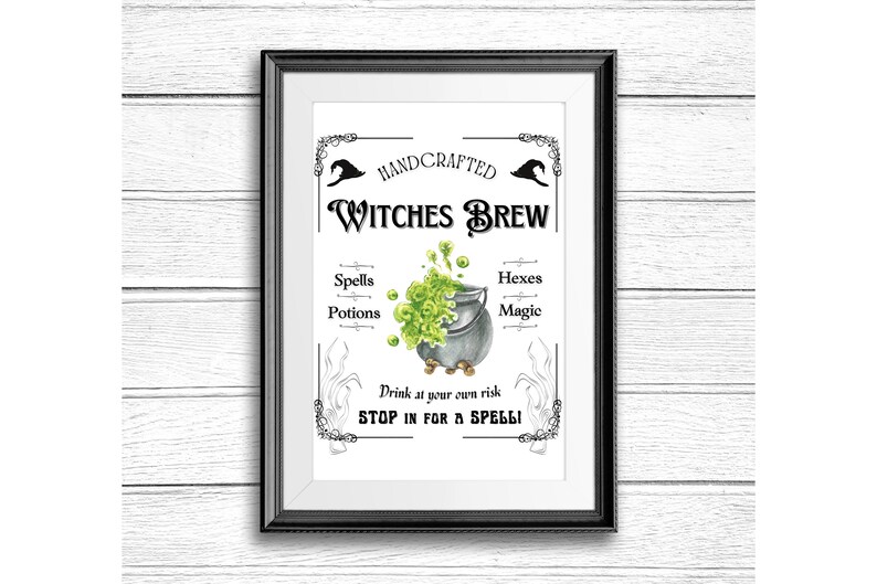 PRINTABLE witches Brew Art/sign Digital Download - Etsy
