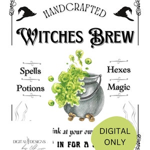 PRINTABLE witches Brew Art/sign Digital Download - Etsy
