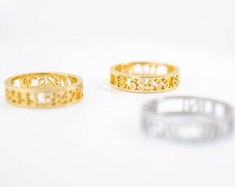 Anillo de coordenadas • Apilamiento Anillo de GPS personalizado • Latitud Longitud • Joyería de ubicación personalizada personalizada • Regalo para ella •