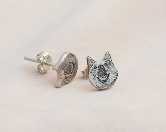 Aretes personalizados para mascotas • Aretes con foto de mascota amada • Regalo de retrato de amante de mascotas • Regalo de amante de mascotas • Memorial de mascotas • Regalo para amante de mascotas •