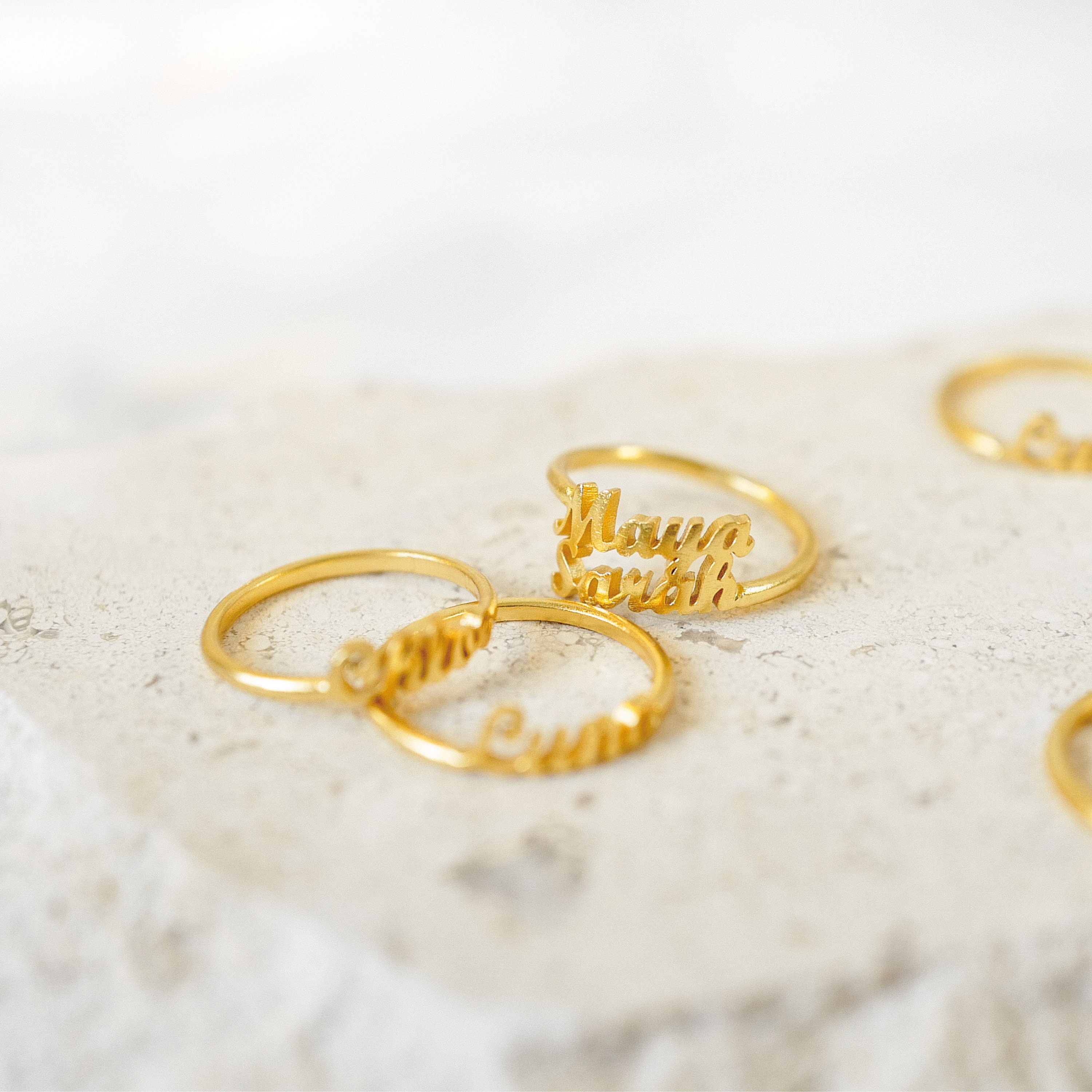 Etsy Name Rings Stackable Custom Name Ring • Stacking Rings • Dainty Name Jewelry • Gift for New ...