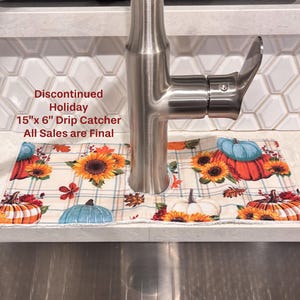 Drip Catcher,(DISCONTINUED)15”x 6”1 Hole,HolidaySink Mats  Up to 50%OFF RV Faucet Mat,Faucet Bib,Rv ,Limited inventory.