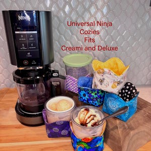 Pint size cozy/Ninja Deluxe and Ninja Creami Ice Cream /Protein smoothies Cozy/Microwave bowl cozy//35Patterns to choose from.