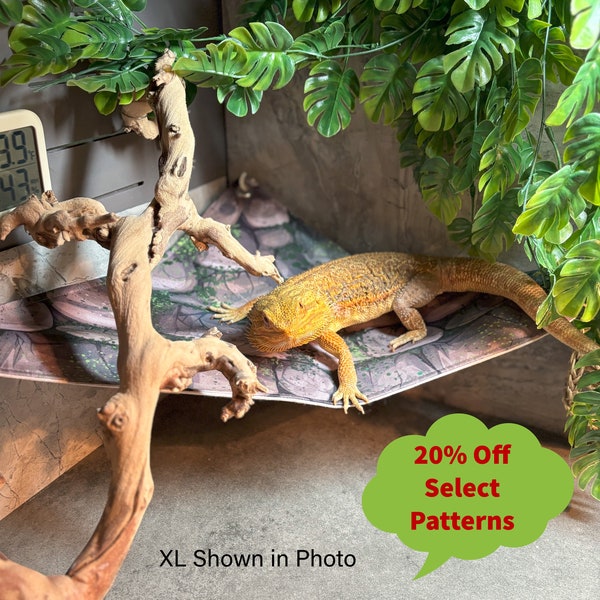 Reptile Hammock: Bearded Dragon, Snake, Lizard Aquarium Decor