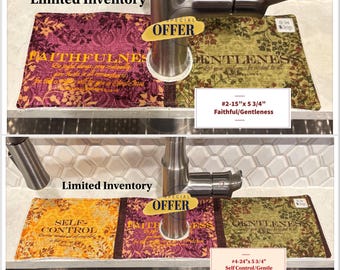 Cotton Faucet Mat,Drip Catcher: RV Sink Accessory(15”x 5 3/4”) (24”x5 3/4”)  Clearance item, Limited Inventory.  Ready to Ship!!
